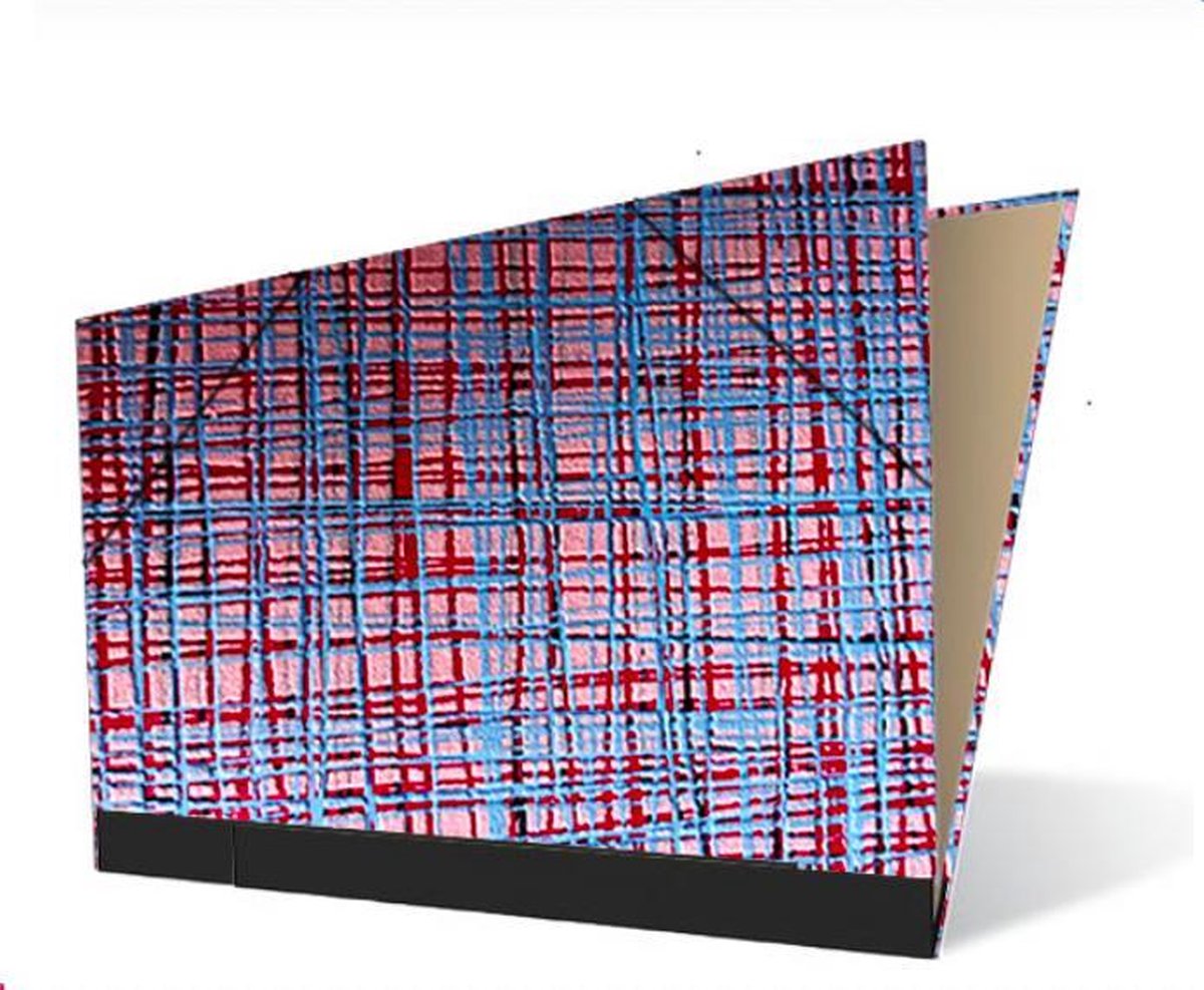 Tekenmap Spirito blauw / roze | A4 - Tekenmappen.nl