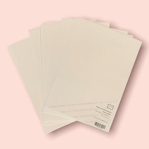 Tekenpapier A4 - crème - 120gr/m² - 100 vel - 21x29,7cm